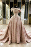 Pink Lace Long Prom Dress, A Line Prom Dresses