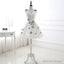 A Line V Neck Sleeveless Appliques Tulle Homecoming Dress, Short Prom Dresses