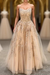 Hottest Elegant Spaghetti Straps Backless Lace Long Princess Prom Dresses For Teens