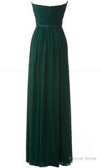 Wonderful Hunter Green Chiffon Ruffle Sweetheart Floor Length Empire Bridesmaid Dresses