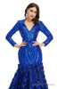 Long Prom Dress V Neck Prom Gown Full Sleeve Prom Dress Floor Length Dresses 2026