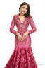 Long Prom Dress 2026 V Neck Prom Gown Full Sleeve Prom Dress Floor Length Dresses