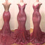 2026 Sexy Pink Sweetheart Backless Sequence Mermaid Prom Dresses