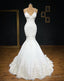 2026 Sexy Mermaid Trumpet Spaghetti Straps Sweetheart Satin Applique Wedding Dresses