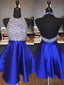 2026 Halter Satin Backless Short Homecoming Dresses