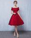 Burgundy Tulle Lace Short Prom Dress Burgundy Lace Homecoming Dresses