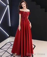 Burgundy Tulle Lace Long Prom Dress Burgundy Tulle Bridesmaid Dress