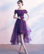 Purpler Tulle Lace Short Prom Dress Purple Prom Dresses