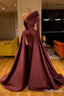 2026 one shoulder pleated Prom Dresses with high leg slit