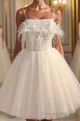 Chic Sleeveless Spaghetti Straps Tulle Princess Homecoming Dresses