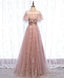Pink Tulle Lace Long Prom Dress, Pink Tulle Formal Dress, 2