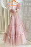 Pink Tulle Short Prom Dress, A Line Prom Homecoming Dresses