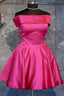 Off the Shoulder Short Red Homecoming Dresses