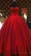 red tulle ball Gown floor length prom Dress strapless beading wedding Dress bridal Dresses