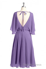 Royal Blue Long Sleeve Blouson-Style Bridesmaid Dresses