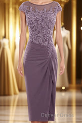 Cap Sleeve Beaded Mother of Bride Dresses