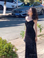 Black Women Sexy Sequin Strap Dress Spring Summer Elegant Vintage Prom Club Dresses Fashion One Piece Clothes