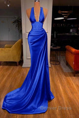 Halter V-Neck Mermaid Prom Dresses Elegant