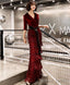 Burgundy Mermaid Long Prom Dress Burgundy Prom Dresses