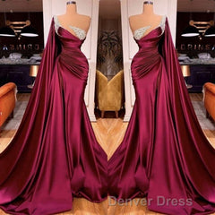 Gorgeous Mermaid Beads Evening Prom Dresses WIth Ruffles