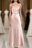 Classic Pink Spaghetti Straps Midi Prom Dressess