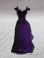 Sexy A Line Straps Ombre Grape Purple Chiffon Long Prom Dresses