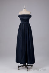 Elegant Off the Shoulder Satin Bridesmaid Dresses