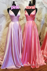 Elegant Yellow Satin Long Prom Dresses with Cross Back