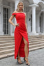 Fairytale Prom Dress, One Shoulder Sleeveless Slit Pleated Ankle Length Prom Dresses 90s Inspiration