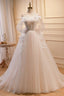Charming Spaghetti Straps Ball Gowns Off The Shoulder A Line Tulle Long Prom Dresses