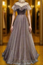 Charming Elegant Long A Line Floor Length Simple Prom Dresses