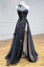 Prom Dress Block Dresses Forma Sleeveless One Shoulder Tulle Backless with Pleats Appliques