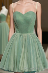 Cute Sweet Neck Short Prom Dresses, Mini Dresses