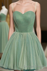 Cute Sweet Neck Short Prom Dresses, Mini Dresses