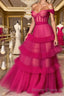 Prom Dress Off the Shoulder Chic A Line Long Prom Dresses