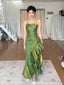 Mermaid Spaghetti Straps Prom Dress Green Prom Dresses