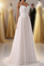Girly Spaghetti Straps Long A Line Floor Length Wedding Dresses