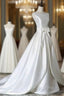 A Garment Crystal Best Quality Satin Surah Wedding Gown Zipper Wedding Dresses
