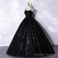 A Line Black Formal Dress Princess Birthday Party Dress