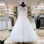 A Line Bodice Corset Sweetheart Tulle Wedding Dresses Lace Appliques