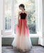 A Line Burgundy Long Prom Dress, Burgundy Prom Dresses With Velvet