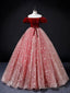 A Line Burgundy Pink Tulle Long Prom Dress, Burgundy Pink Sweet 16 Dresses
