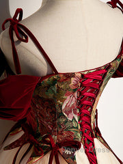 A line champagne long prom Dresses, champagne tulle formal evening Dresses