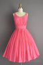 A-Line Empire Short Watermelon Red Homecoming Dresses