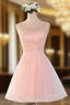 A Line Homecoming Dress Scoop Short Mini Prom Dress Juniors Homecoming Dresses
