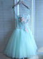 A Line Homecoming Dress Short Mini Blue Sweetheart Homecoming Dresses