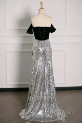 A Line Off The Shoulder Sexy Sequin Formal Dresses Bridesmaid Dresses Evening Gown Prom Dresses