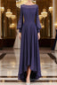 A Line Bateau Asymmetrical Chiffon Mother of the Bride Dresses
