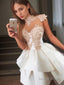 A Line High Neck Short Mini Satin Homecoming Dresses