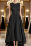 A Line Scoop Asymmetrical Lace Mother of the Bride Dresses With Applique